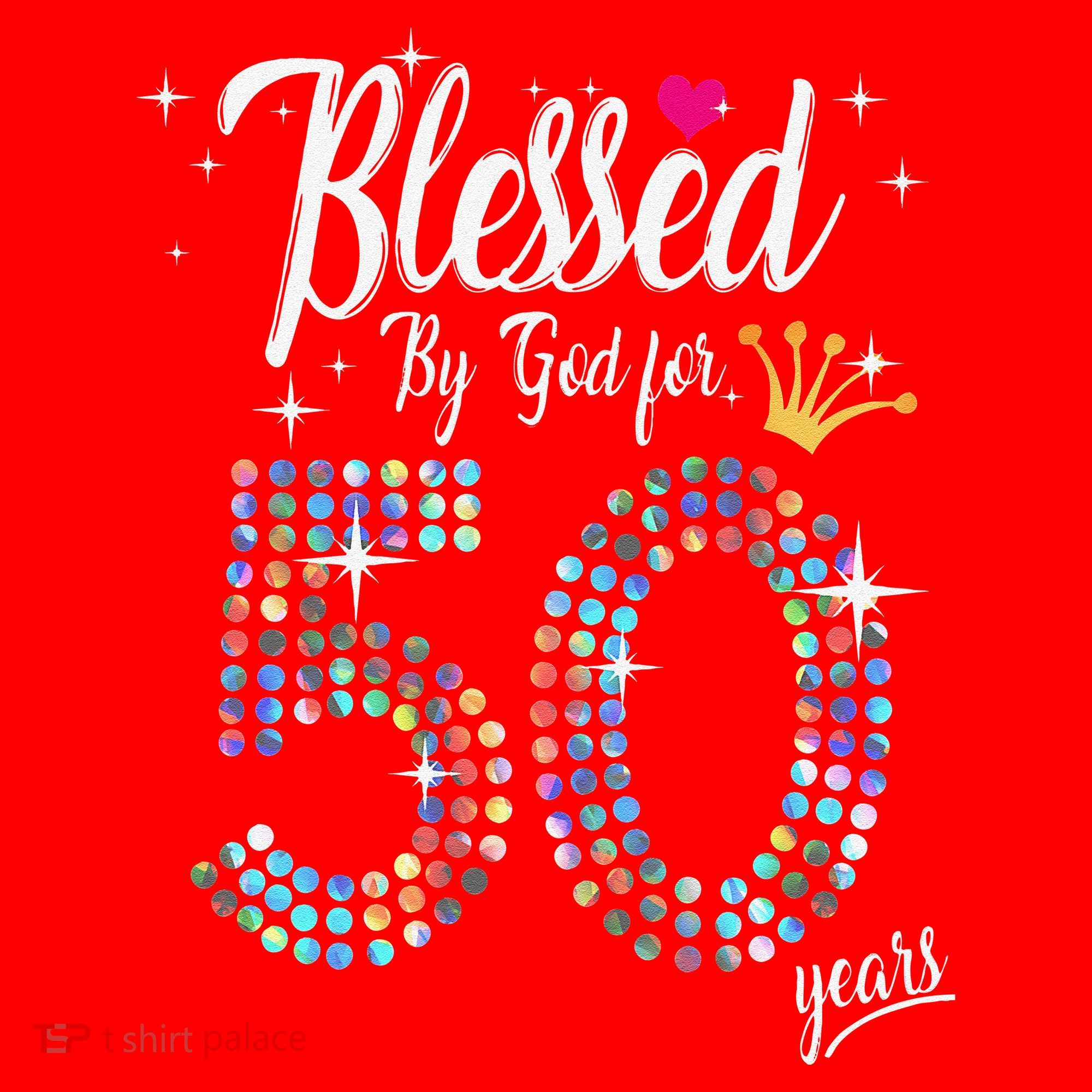 Blessed By God For 50 Years 50th Birthday Anniversary Santa Hat