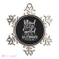 Blessed By God Spoiled By My Husband Protected By Both Gift Ornament thumb 0
