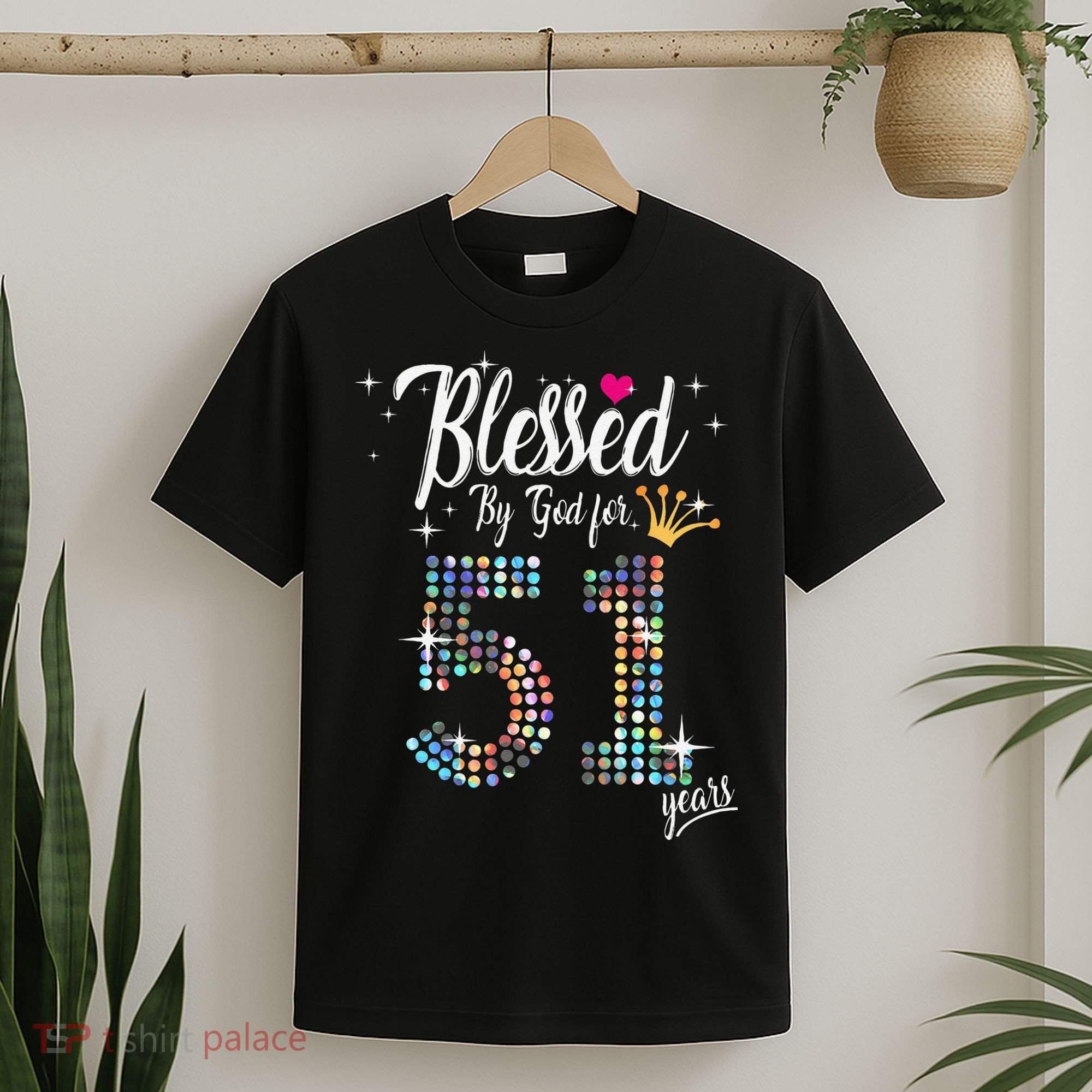 Blessed By God For 51 Years 51st Birthday Anniversary T-Shirt