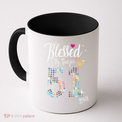 Blessed By God For 51 Years 51st Birthday Anniversary Coffee Mug