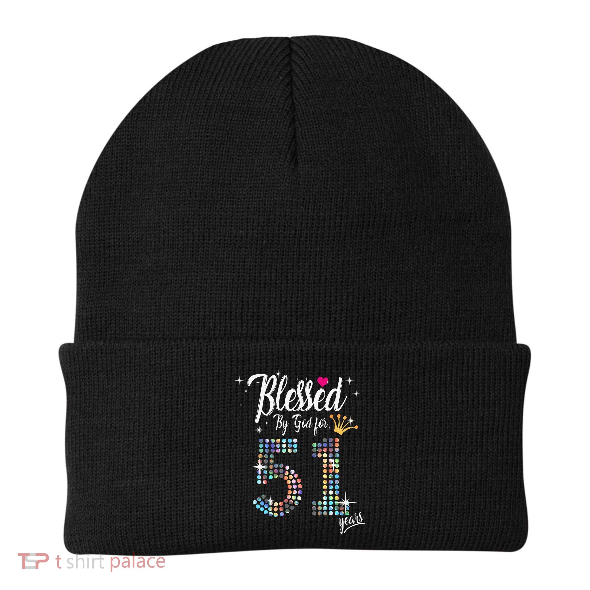 Blessed By God For 51 Years 51st Birthday Anniversary Beanie