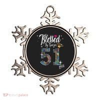 Blessed By God For 51 Years 51st Birthday Anniversary Ornament thumb 0