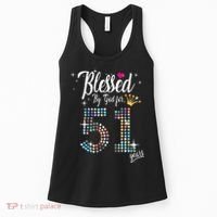 Blessed By God For 51 Years 51st Birthday Anniversary Women's Tank Top thumb 0