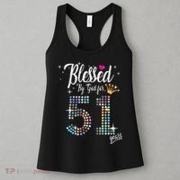 Blessed By God For 51 Years 51st Birthday Anniversary Women's Tank Top thumb 3