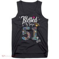 Blessed By God For 51 Years 51st Birthday Anniversary Tank Top thumb 0