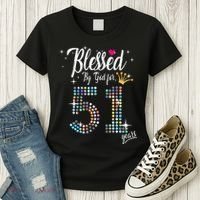 Blessed By God For 51 Years 51st Birthday Anniversary Women's T-Shirt thumb 3