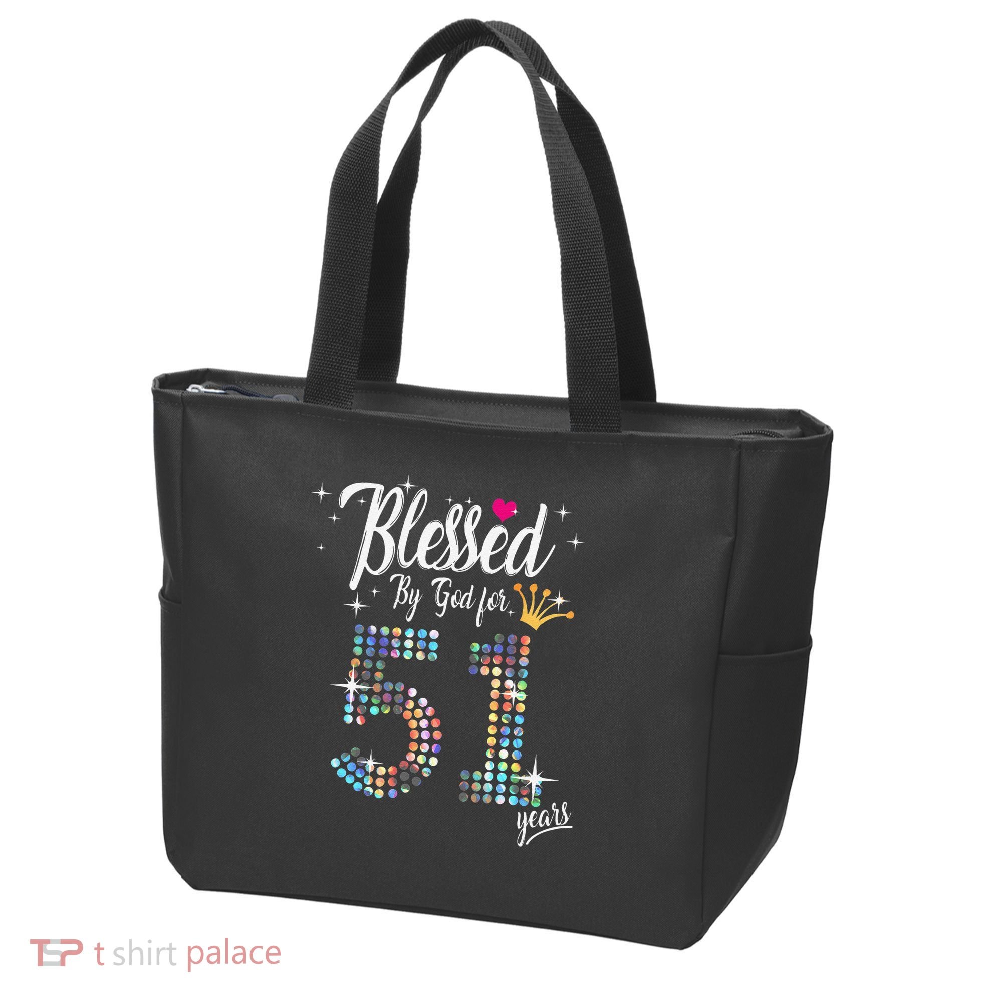 Blessed By God For 51 Years 51st Birthday Anniversary Tote Bag