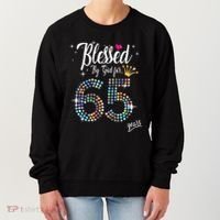 Blessed By God For 65 Years 65th Birthday Anniversary Women's Sweatshirt thumb 0