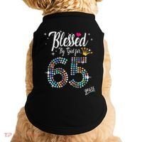 Blessed By God For 65 Years 65th Birthday Anniversary Doggie Tank thumb 0