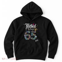Blessed By God For 65 Years 65th Birthday Anniversary Hoodie thumb 0