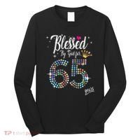 Blessed By God For 65 Years 65th Birthday Anniversary Long Sleeve Shirt thumb 0