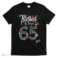 Blessed By God For 65 Years 65th Birthday Anniversary T-Shirt thumb 0
