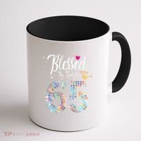 Blessed By God For 65 Years 65th Birthday Anniversary Coffee Mug thumb 1