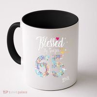 Blessed By God For 65 Years 65th Birthday Anniversary Coffee Mug thumb 0
