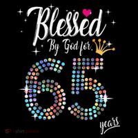 Blessed By God For 65 Years 65th Birthday Anniversary Coffee Mug thumb 5