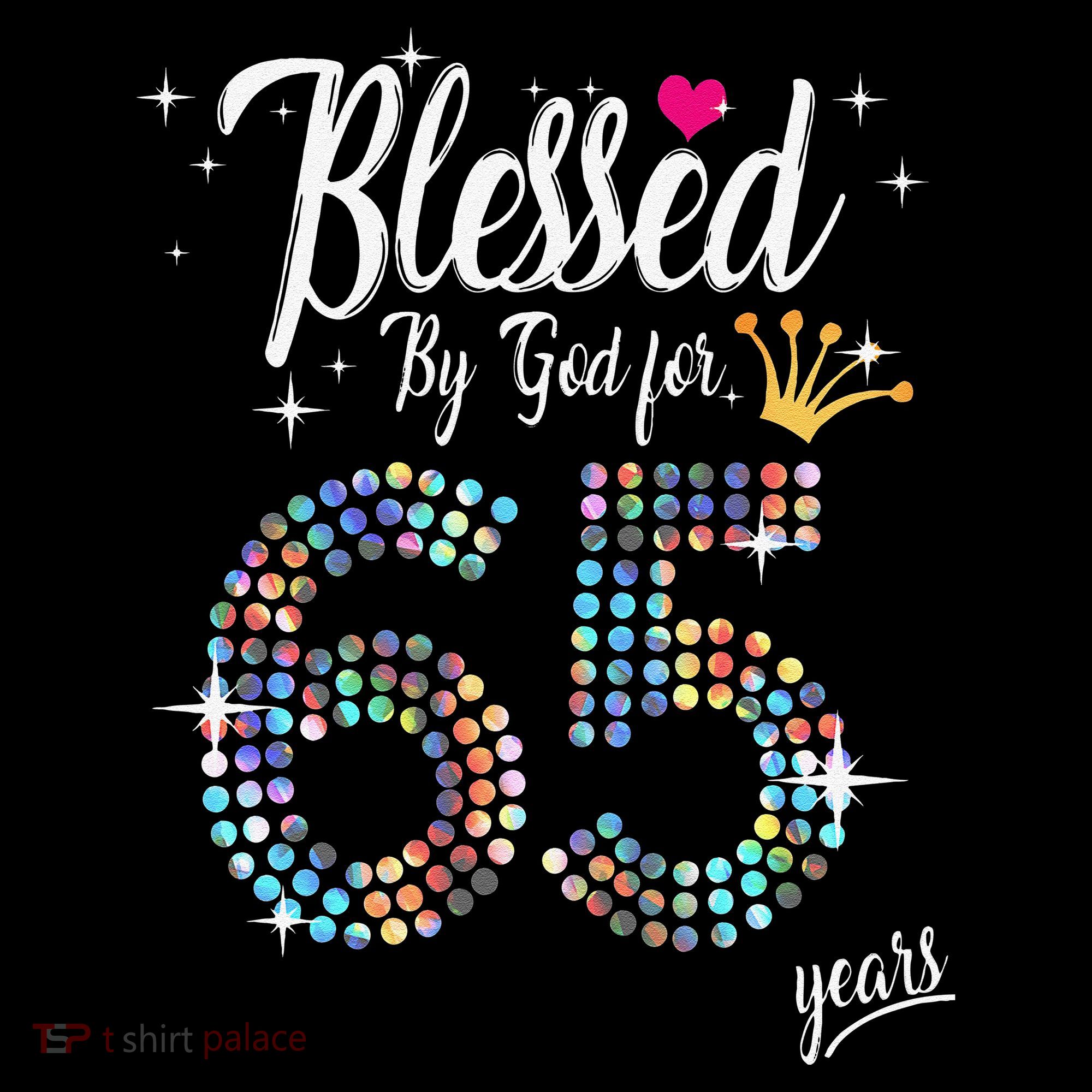 Blessed By God For 65 Years 65th Birthday Anniversary Coffee Mug