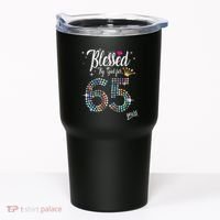 Blessed By God For 65 Years 65th Birthday Anniversary Tumbler thumb 0