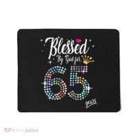 Blessed By God For 65 Years 65th Birthday Anniversary Mousepad thumb 0