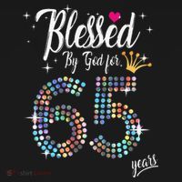 Blessed By God For 65 Years 65th Birthday Anniversary Mousepad thumb 1