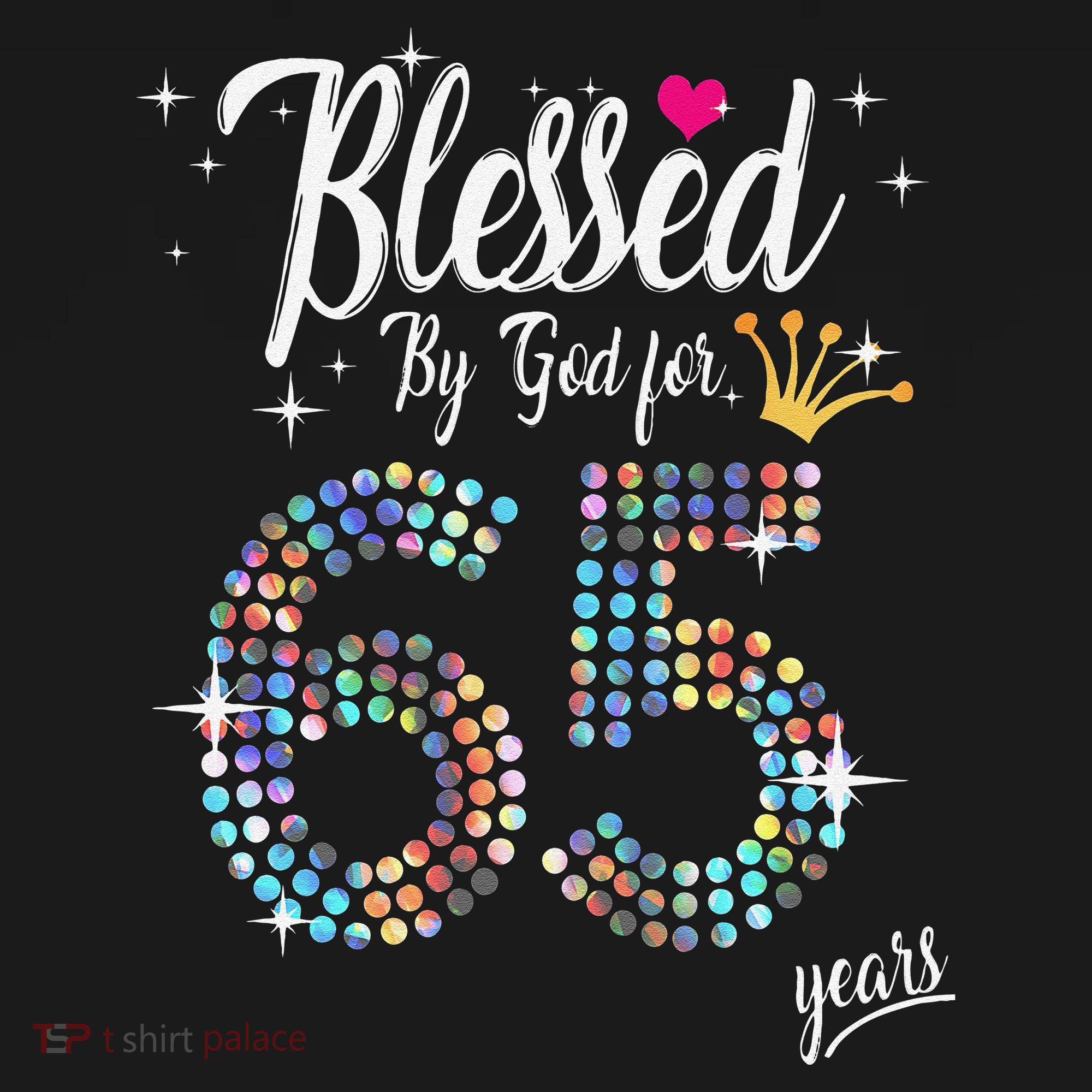 Blessed By God For 65 Years 65th Birthday Anniversary Mousepad