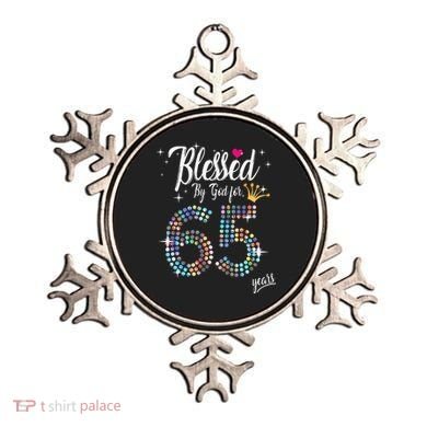 Blessed By God For 65 Years 65th Birthday Anniversary Ornament
