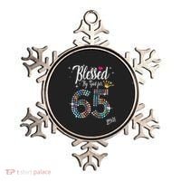 Blessed By God For 65 Years 65th Birthday Anniversary Ornament thumb 0