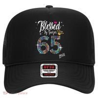 Blessed By God For 65 Years 65th Birthday Anniversary Hat thumb 0
