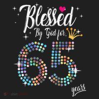 Blessed By God For 65 Years 65th Birthday Anniversary Hat thumb 2