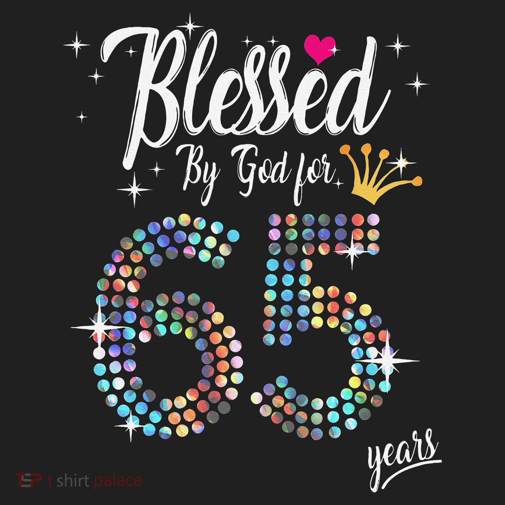 Blessed By God For 65 Years 65th Birthday Anniversary Hat
