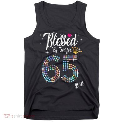 Blessed By God For 65 Years 65th Birthday Anniversary Tank Top