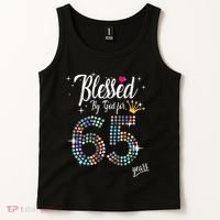 Blessed By God For 65 Years 65th Birthday Anniversary Tank Top thumb 2