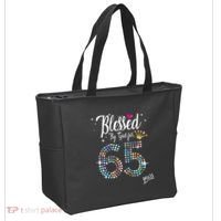 Blessed By God For 65 Years 65th Birthday Anniversary Tote Bag thumb 2