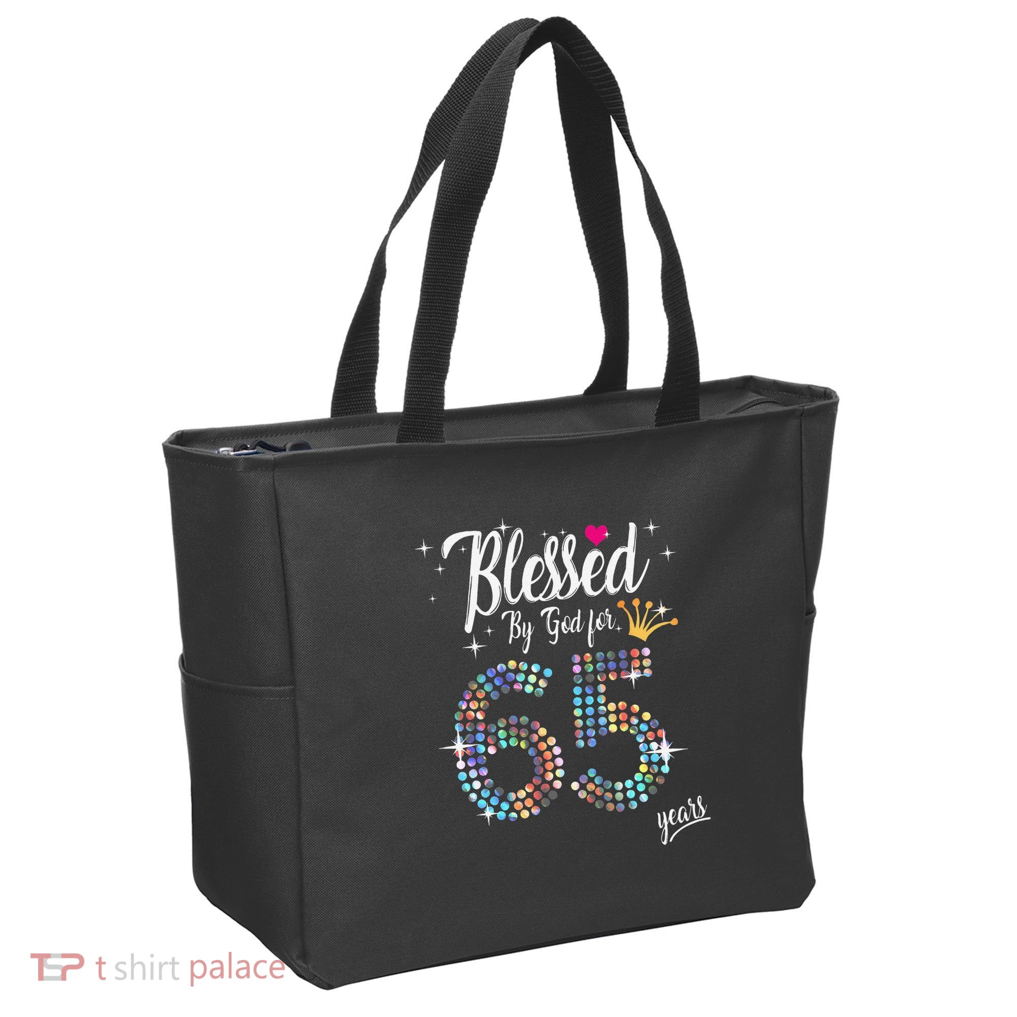 Blessed By God For 65 Years 65th Birthday Anniversary Tote Bag