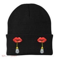 Burlesque Boobs Gag Red Lip Tassel Pasties Beanie thumb 0