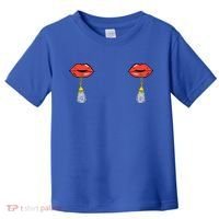 Burlesque Boobs Gag Red Lip Tassel Pasties Toddler T-Shirt thumb 0