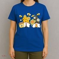 Bumble Bee Gnomes Tomte Scandinavian Gnome Bee Ornats Great Gift T-Shirt thumb 4