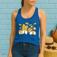 Bumble Bee Gnomes Tomte Scandinavian Gnome Bee Ornats Great Gift Women's Tank Top thumb 2