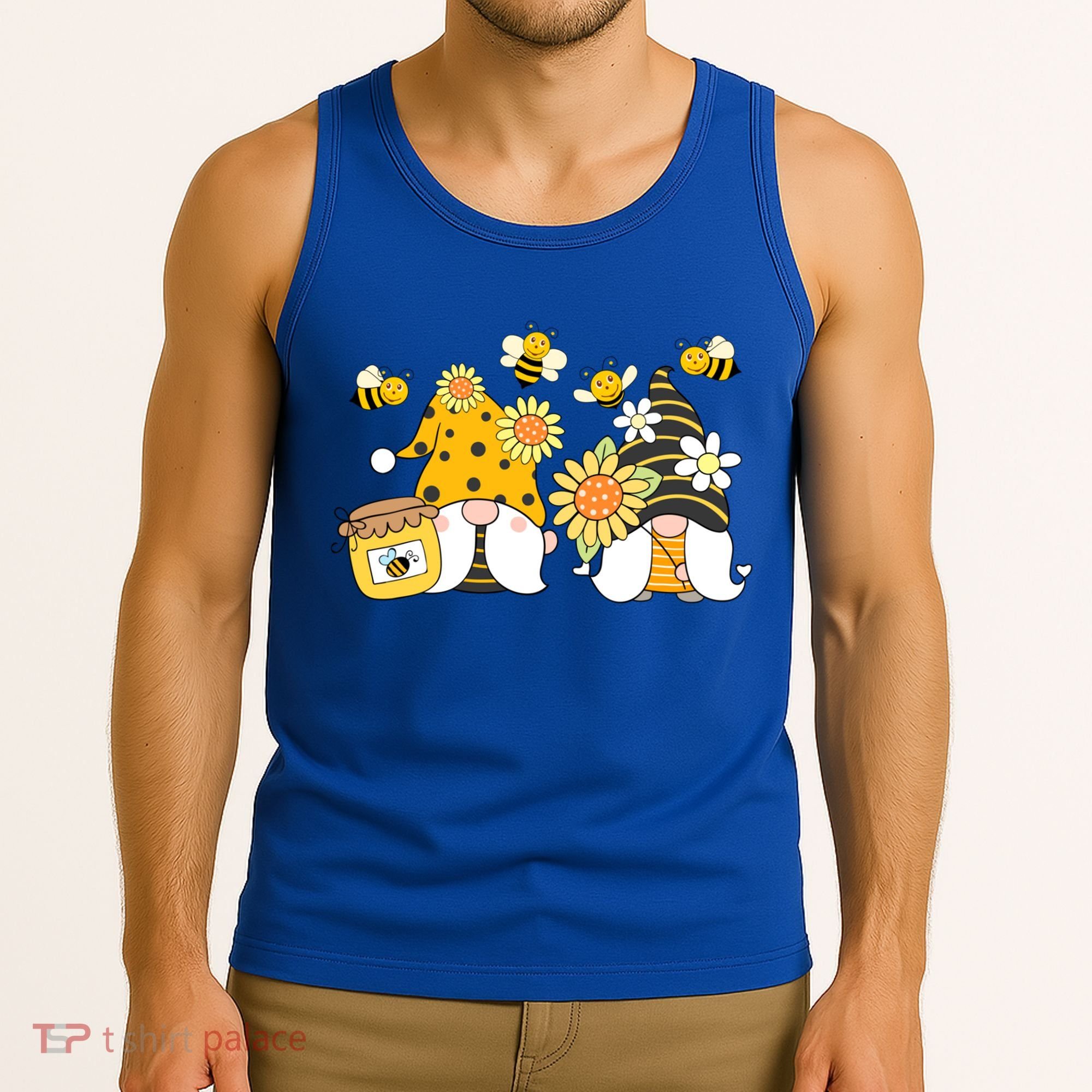 Bumble Bee Gnomes Tomte Scandinavian Gnome Bee Ornats Great Gift Tank Top
