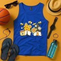 Bumble Bee Gnomes Tomte Scandinavian Gnome Bee Ornats Great Gift Tank Top thumb 4