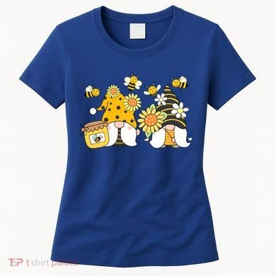 Bumble Bee Gnomes Tomte Scandinavian Gnome Bee Ornats Great Gift Women's T-Shirt
