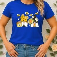 Bumble Bee Gnomes Tomte Scandinavian Gnome Bee Ornats Great Gift Women's T-Shirt thumb 2