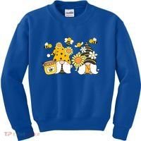 Bumble Bee Gnomes Tomte Scandinavian Gnome Bee Ornats Great Gift Kids Sweatshirt thumb 0