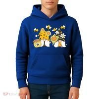 Bumble Bee Gnomes Tomte Scandinavian Gnome Bee Ornats Great Gift Kids Hoodie thumb 4