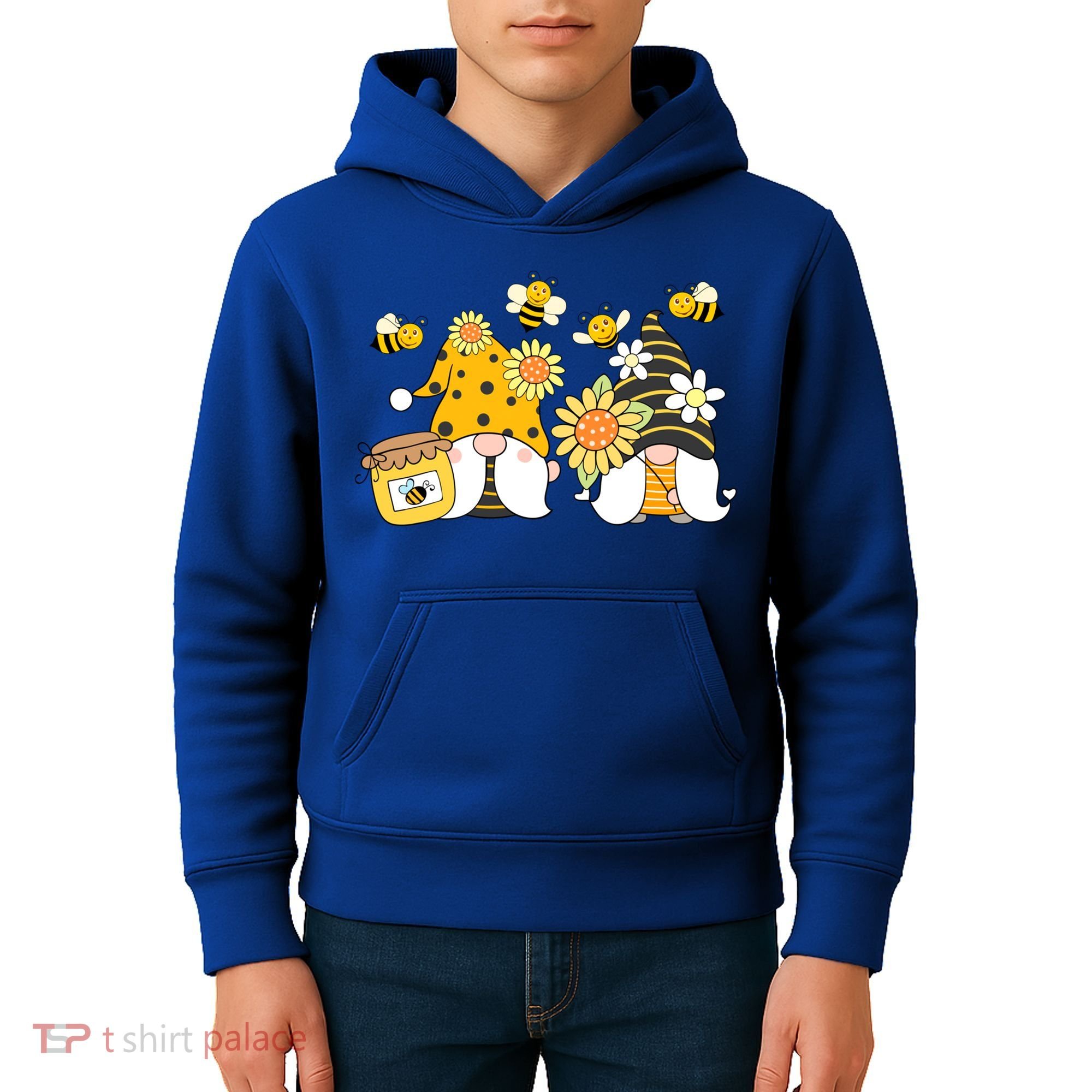 Bumble Bee Gnomes Tomte Scandinavian Gnome Bee Ornats Great Gift Kids Hoodie