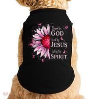 Blessed By God Loved By Jesus Sunflower  Doggie Tank thumb 0