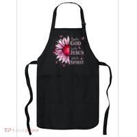 Blessed By God Loved By Jesus Sunflower  Apron thumb 0