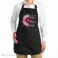 Blessed By God Loved By Jesus Sunflower  Apron thumb 2