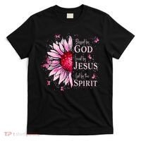Blessed By God Loved By Jesus Sunflower  T-Shirt thumb 0
