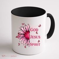 Blessed By God Loved By Jesus Sunflower  Coffee Mug thumb 1