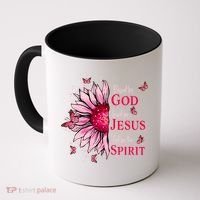 Blessed By God Loved By Jesus Sunflower  Coffee Mug thumb 0